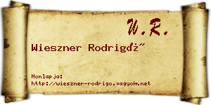 Wieszner Rodrigó névjegykártya